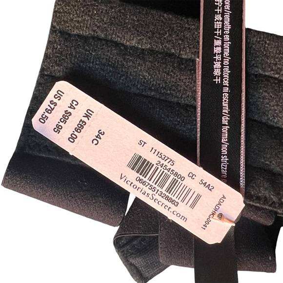 Victoria’s Secret Bra Bralette Black Lacy Sexy Size 34C - Picture 3 of 3